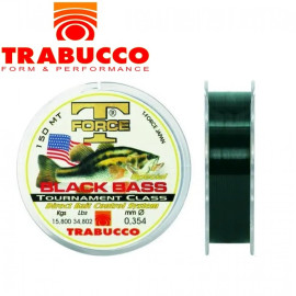 Леска монофильная Trabucco T-Force Black Bass размотка 150м тёмно-зелёная